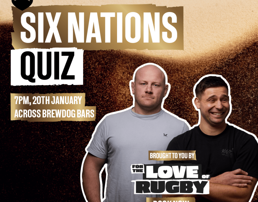 An image of Ben Youngs and Anthony Watson with information advertising the quiz.