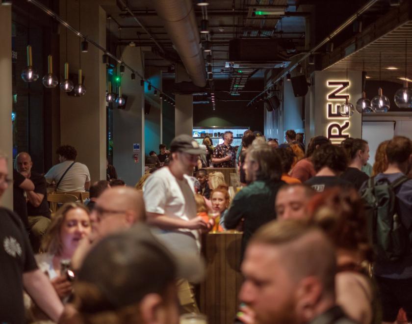 A packed house at Siren's RG1 bar 