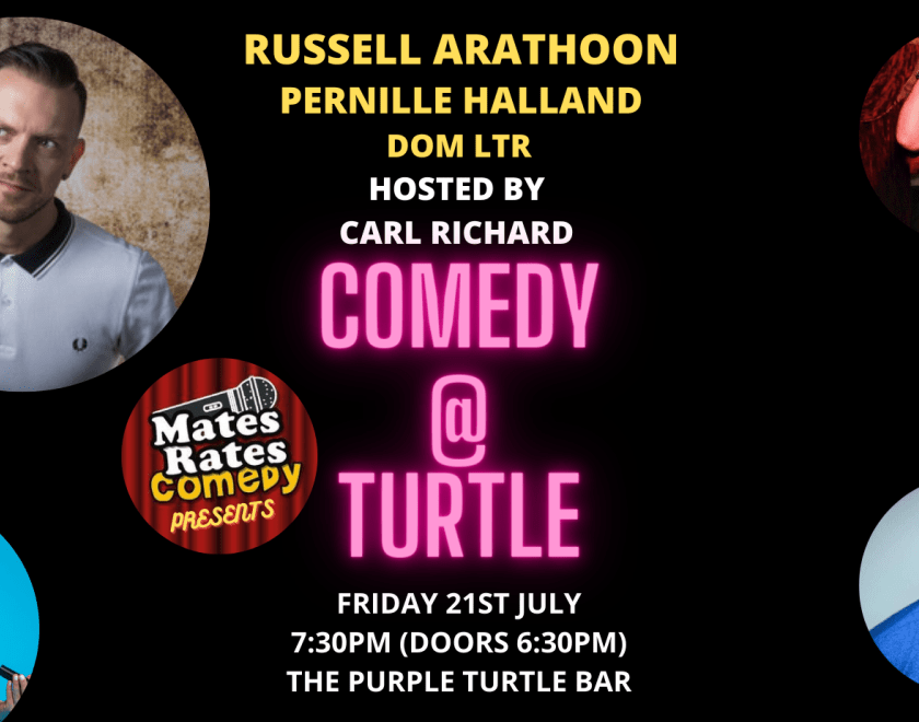 Comedy at Turtle with Headliner Russell Arathoon