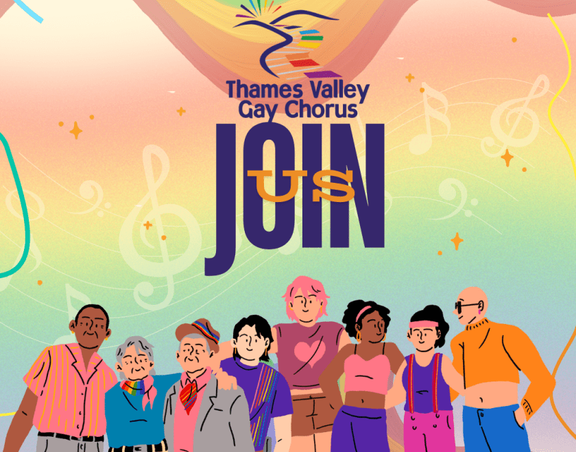 A diverse group of people stand together under the TVGC logo and the words 'join us'