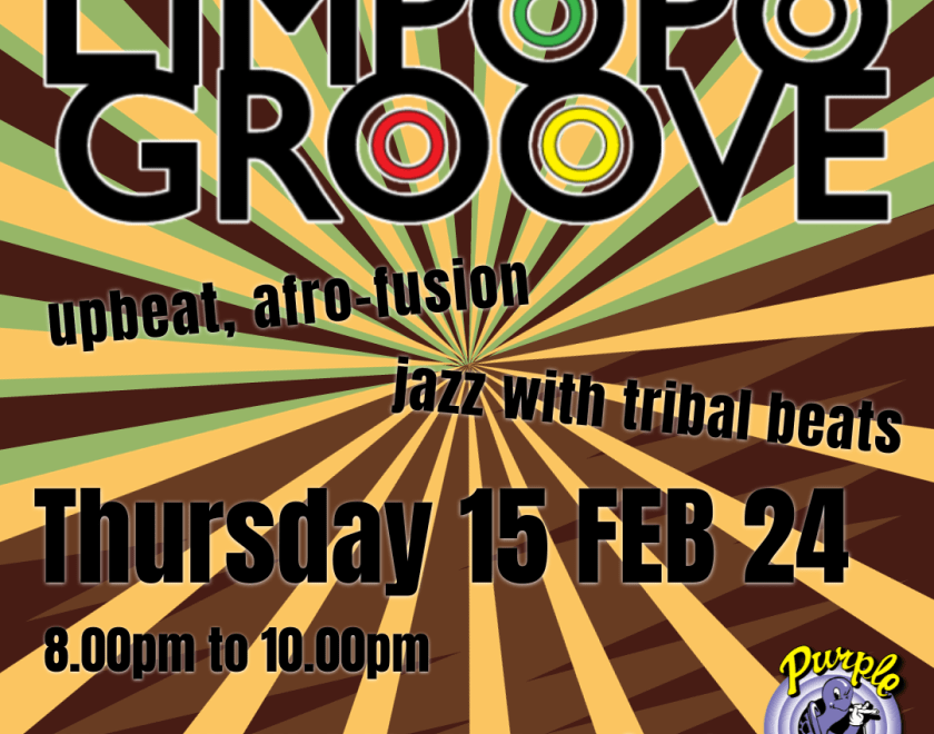 Limpopo Groove is an established, 6-piece, upbeat, afro-fusion group for all ages and walks of life. They play infectious, lively music, inspired by their drummer and founder’s African homeland. With original songs written in Shona and English, Tomson, James, Maria, Lawrie, Hamish & Annie blend jazz with tribal beats and European influences to create catchy rhythms that crowds just can’t help dancing to.