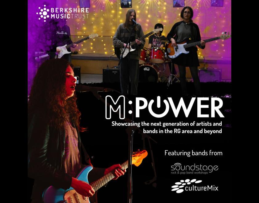 Poster for youth gig featuring female band and guitarist