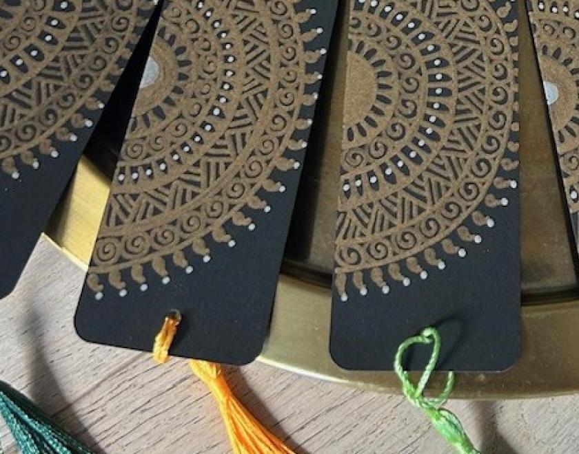 Mandala pattern bookmarks