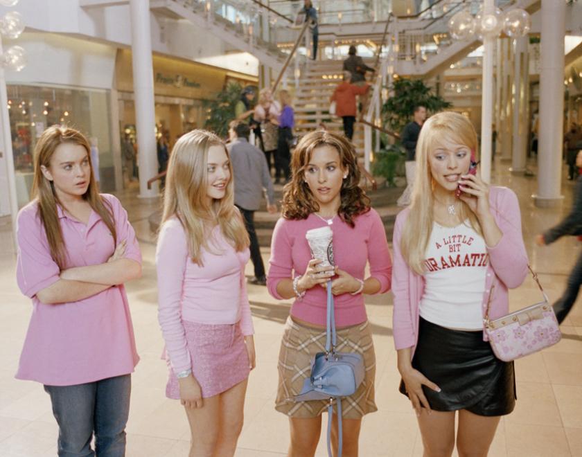 Mean Girls still with Lindsay Lohan, Amanda Seyfried, Lacey Chabert and Rachel McAdams in the mall.
