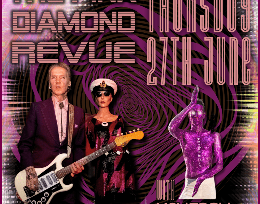 The Pink Diamond Review  "A world where '60s film soundtracks meet sampladelic acid house in a baggy-punk rathole somewhere in Interzone"  with  Moyzesh  "Purple Space Pop Jazz Like The Weeknd played by Thundercat produced by Flying Lotus"  FREE ENTRY / 18+ ID Required