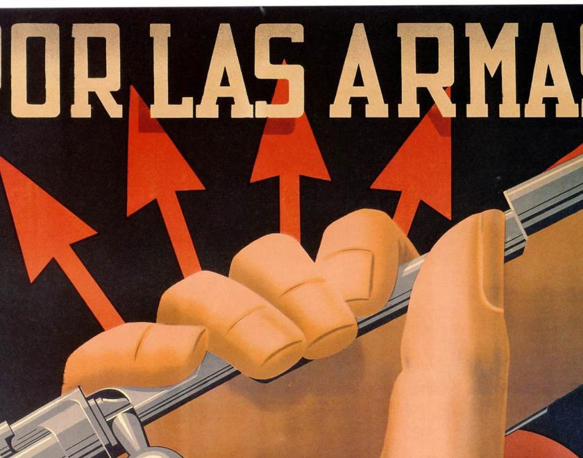 Poster of the Spanish Civil War - Por Las Armas