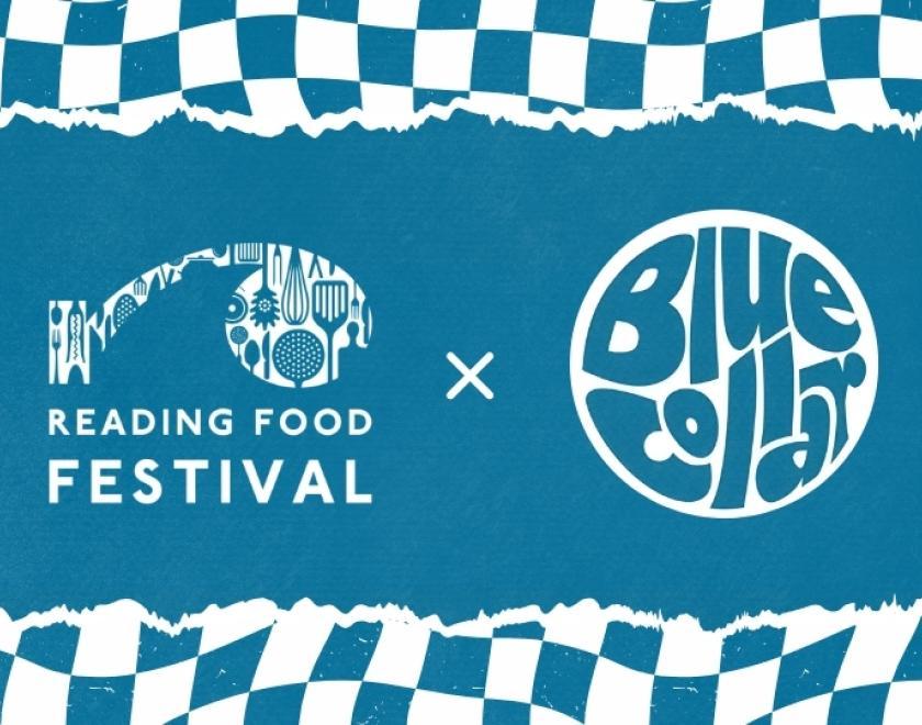Reading Food Festival logo and Blue Collar Food logo
