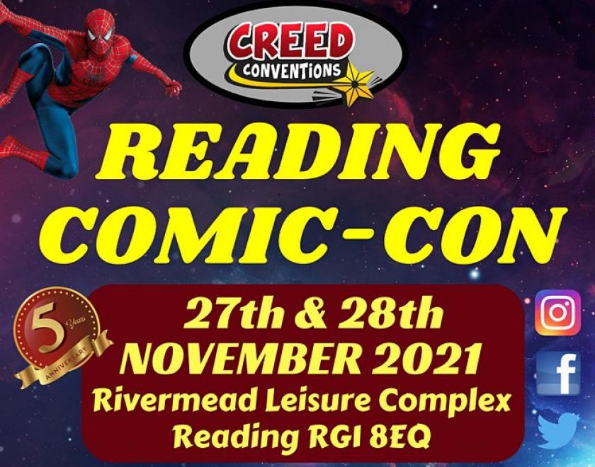 Reading Comic Con will return on rescheduled dates of 27 & 28 November 2021
