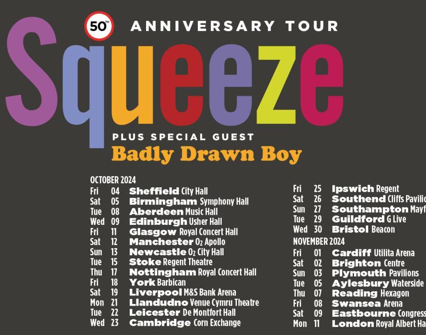 SQUEEZE + SPECIAL GUEST BADLY DRAWN BOY