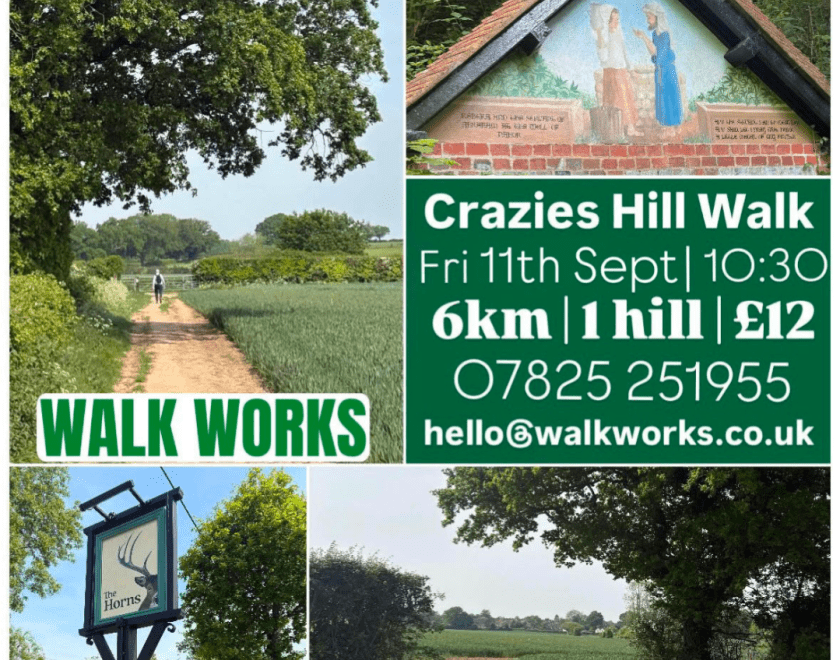 Walk Works Friday 11th September Crazies Hill 6km