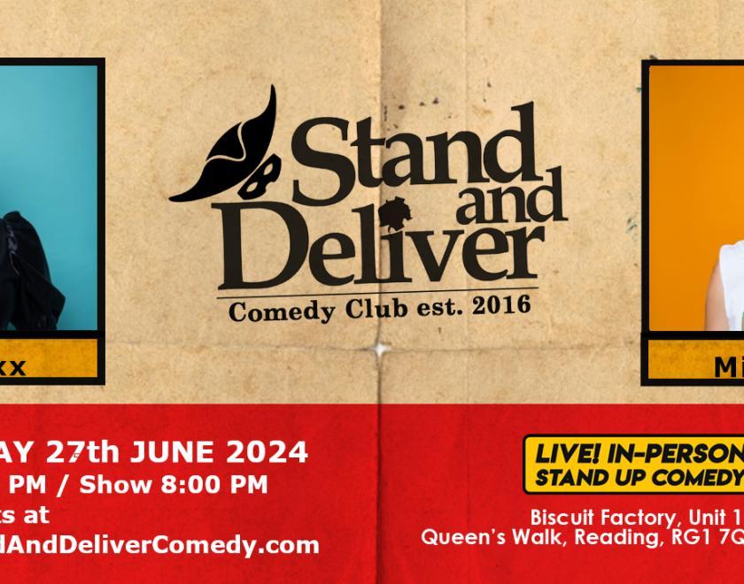 Poster for Stand and Deliver on Thursday 27th June 2024