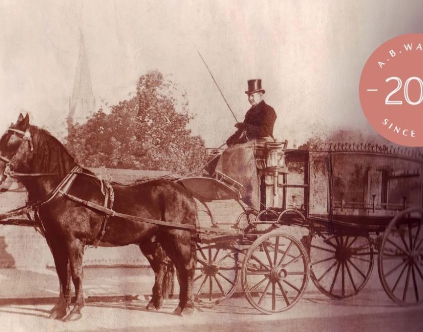 Imaage of funeral carriage in the  Victorian era