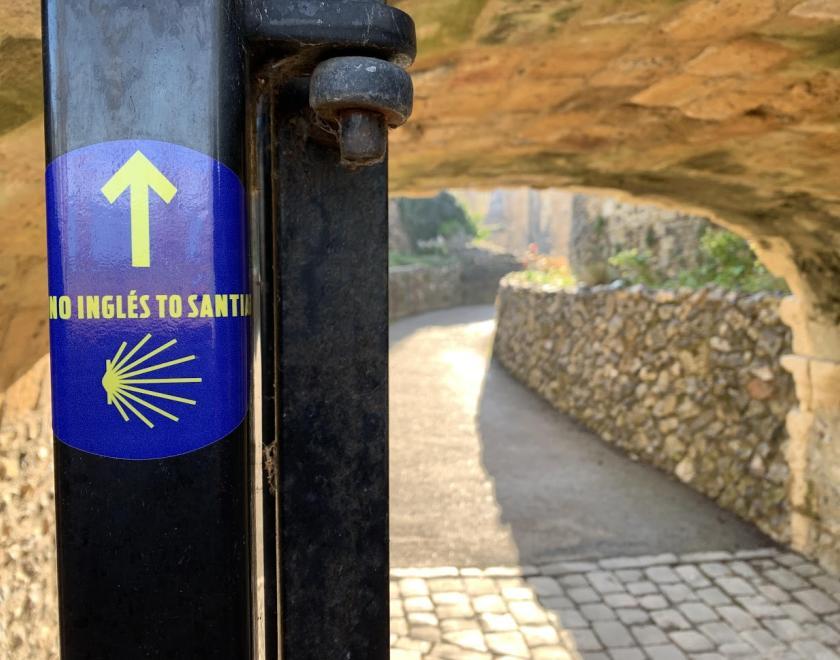 Camino arrow sign
