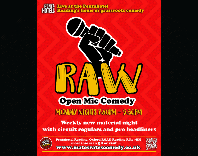 Mates Rates Comedy Raw, Reading's No.1 Stand Up Comedy Open Mic