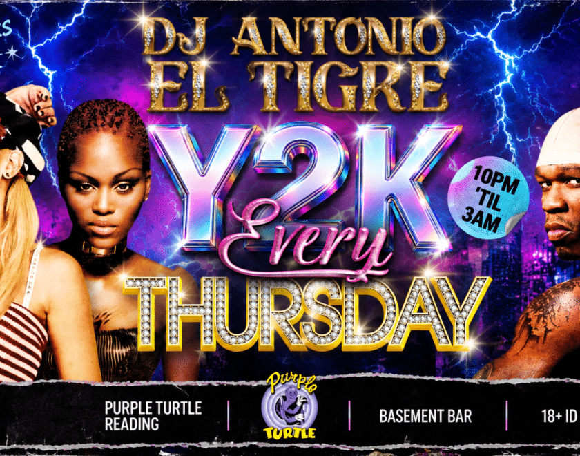 Y2K logo, with 50 cent, EVE, Gwen stefani. Every Thursday 10-3am. Antonio El tigre