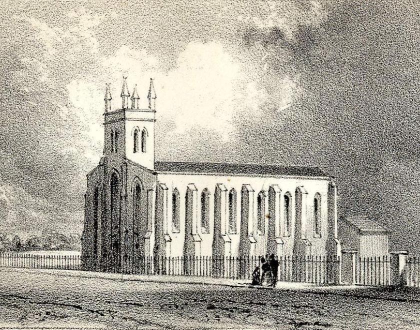 Illustration of church in Victoria Park area