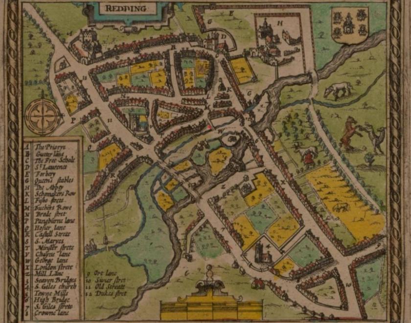 Vintage map of Reading