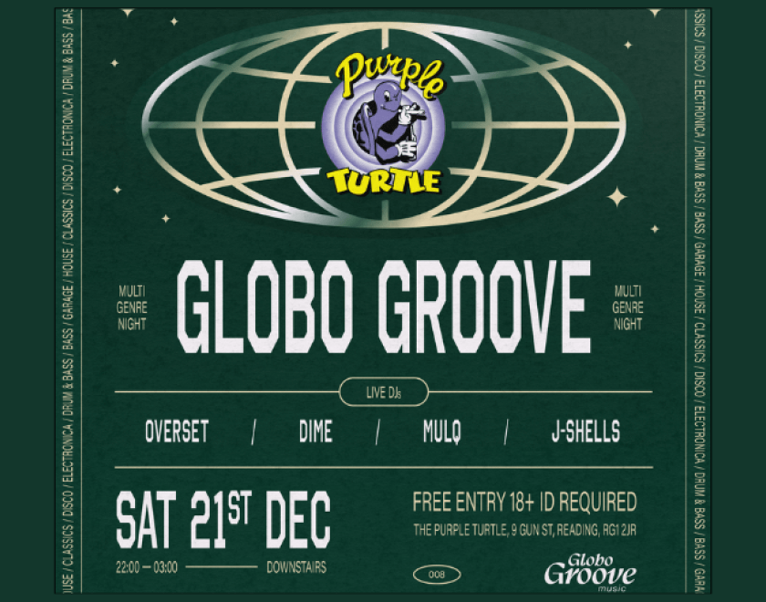 GLOBO GROOVE: MERRY MIXMAS 🎅 🎶  Join us for our final event of the year at the Purple Turtle on Saturday, 21st December, from 22:00–3:00!  The whole crew is coming together one last time in 2024 to take you on a wild ride you won’t forget. Expect high-energy all night long as we close out the year in style.  It’s the festive season, and we’re here to spread the groove and the cheer! Come get merry with us for a night of serious Christmas shenanigans  Mixed Genre music HOUSE/DnB/BASS/DISCO/ELECTRONICA  📍 