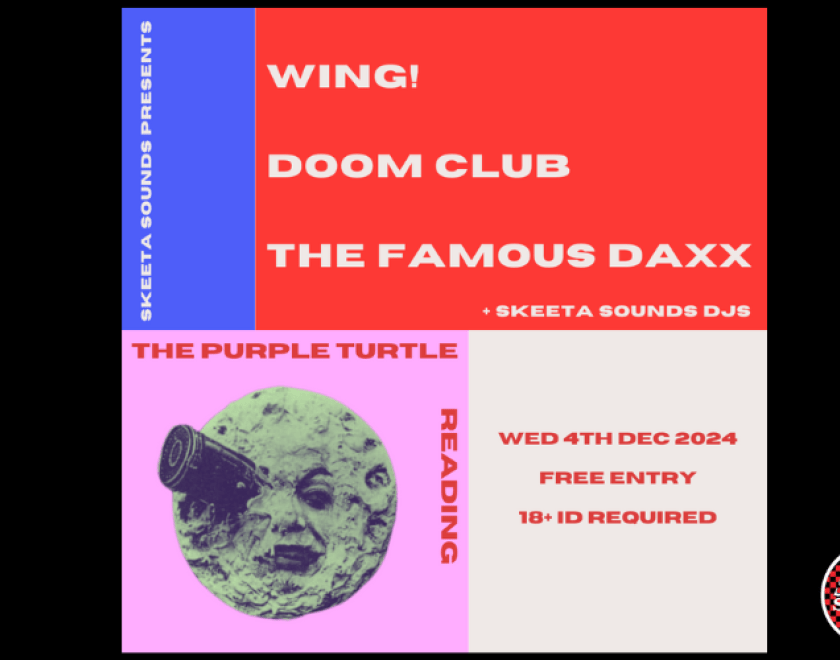 SKEETA SOUNDS Presents...  Wing! Doom Club The Famous Daxx  SKeeta DJs  Skeeta returns to the Turtle bringing new music you havent heard yet!  FREE ENTRY / 18+ ID Required