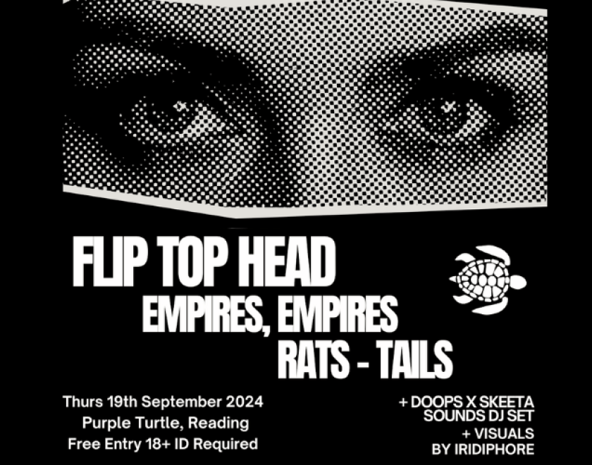 We’re thrilled to announce @flipt0phead will be stopping off in Reading on their headline tour this September. Join us on Thursday the 19th as they bring their orchestral cult rock to the @purpleturtlereading stage. Support from Reading favourites @empires.empires. Plus South London dream rockers @_ratstails We’re also really looking forward to seeing the amazing visuals @iridiphore have been working on that will be shown during each set, be sure to check them out.  Free Entry, 18+ ID Required