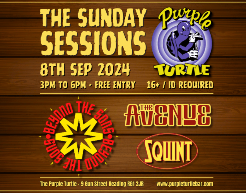 The Sunday Sessions returns with 3 young up and coming from Reading and surrounding areas.  - Beyond The Sons @beyond_the_sons - The Avenue @theavenueofficial_ - Squint  @squint.official  Beyond the Sons - Rock/Metal  "The Future of Rock is Bright" - METAL HAMMER The Avenue - Indie Rock   Squint - Indie Rock  3pm to 6pm FREE ENTRY /16+ ::  PLEASE NOTE ID Is a requirement of Entry