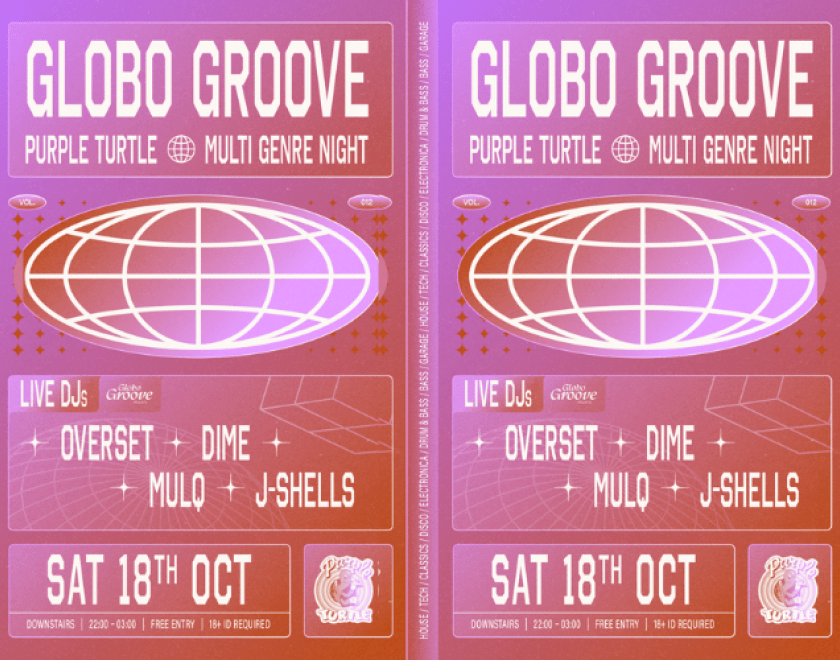 Globo Groove is back in the basement Saturday 18th October bringing a night of tech house, garage and lots more.  10:30pm FREE ENTRY / 18+ ID Required