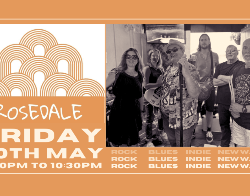Rosedale - Rock/Blues/Indie/New Wave covers  FREE ENTRY / 18+ ID Required