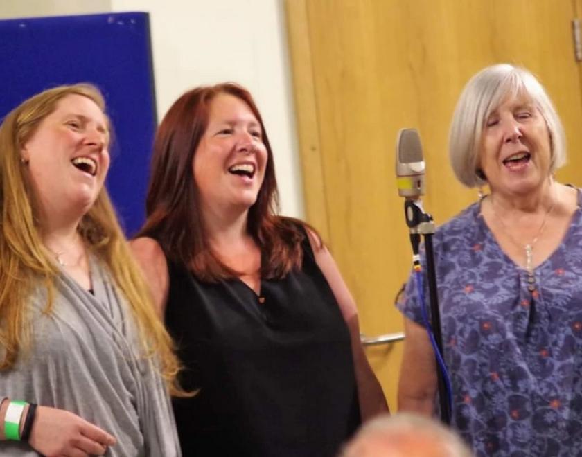 Photo of the Waite Collective singers performing