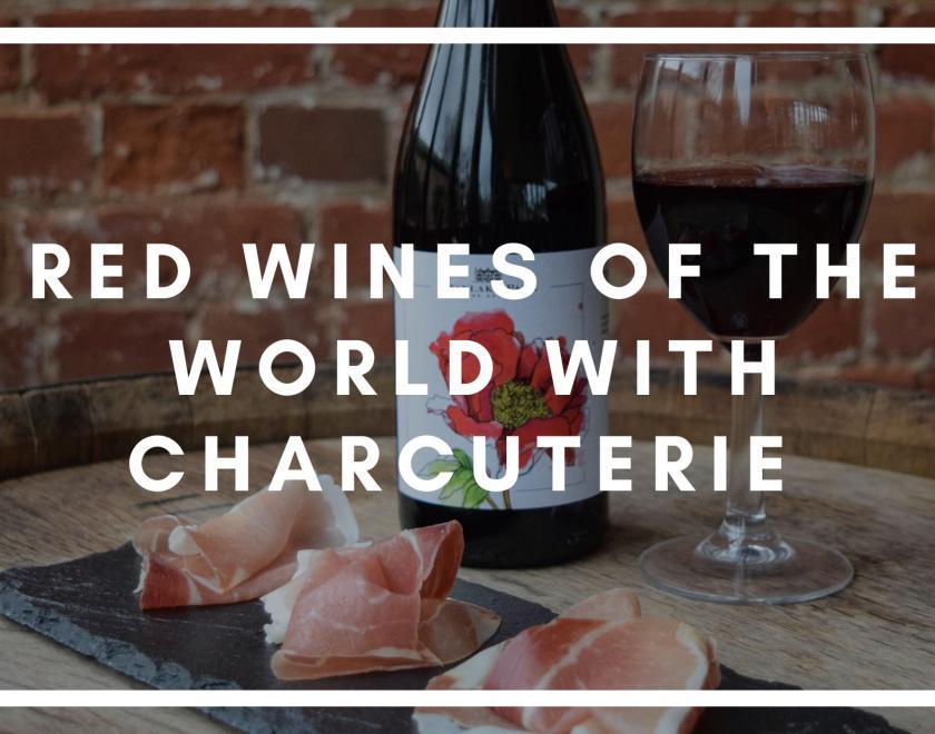 Red wine with charcuterie