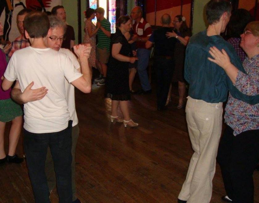 People dancing balboa at Balboa Mondays Dance Class