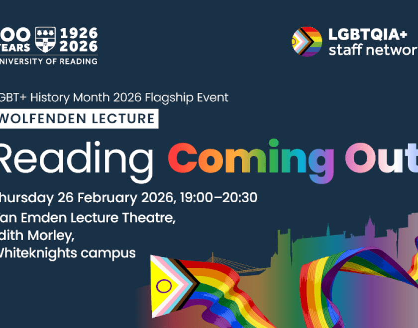 Poster for Wolfenden Lecture: Reading Coming Out with Martin Kaufman
