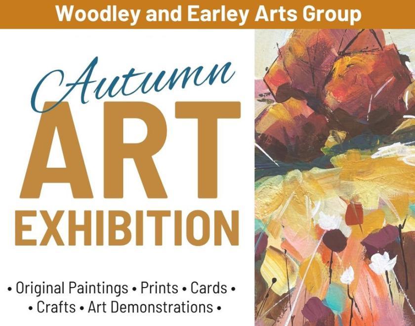 Event poster with an abstract watercolour painting next to the title