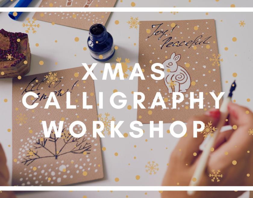 Xmas calligraphy and christmas cards