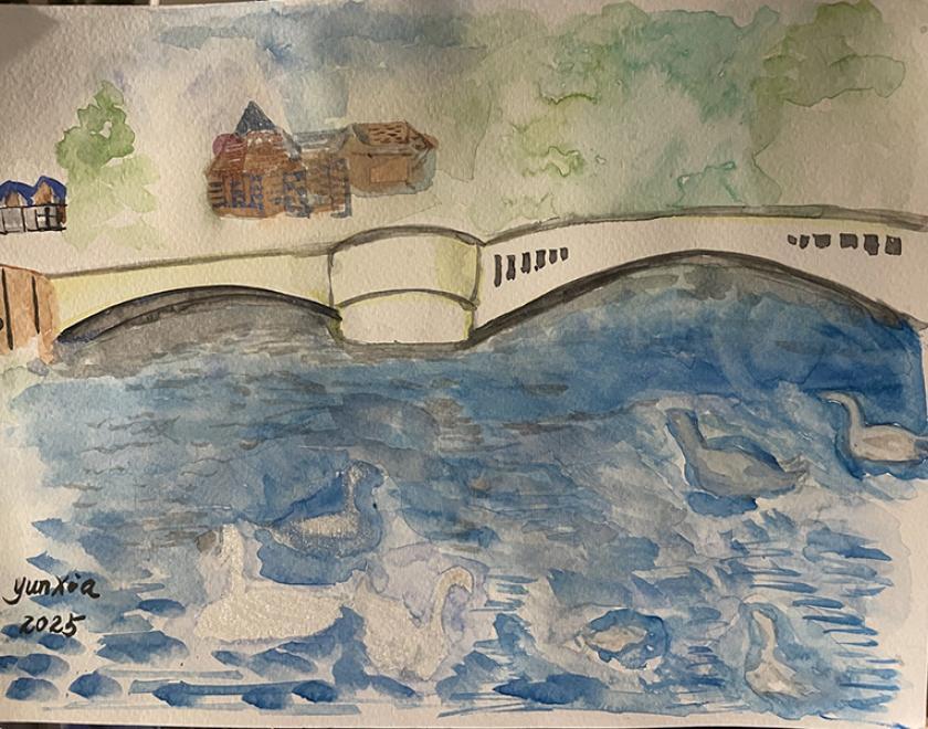 Painting of Caversham Bridge