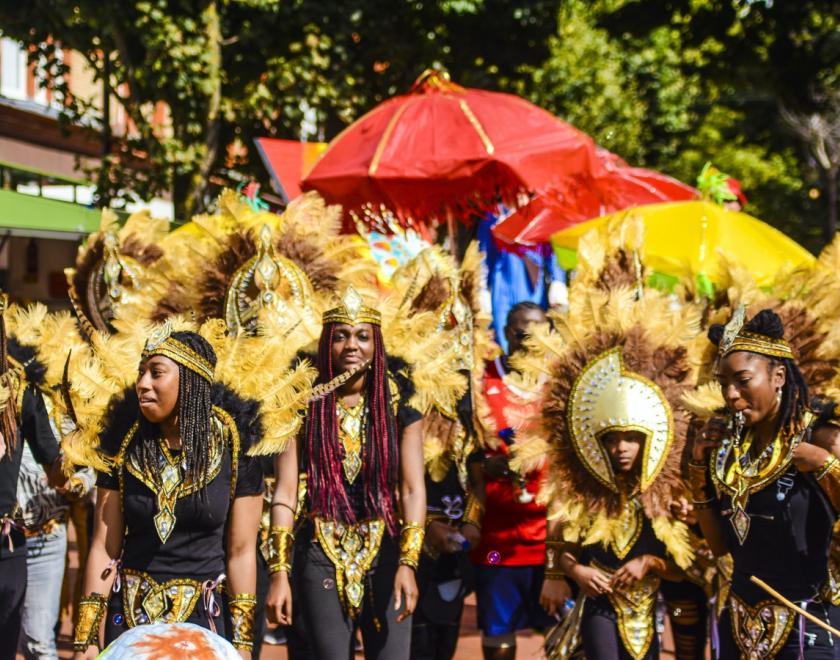 Carnival costumes in the parade at Carnival of the World in 2019