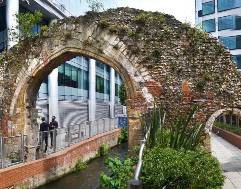 Old arch of Reading Abbey Mill