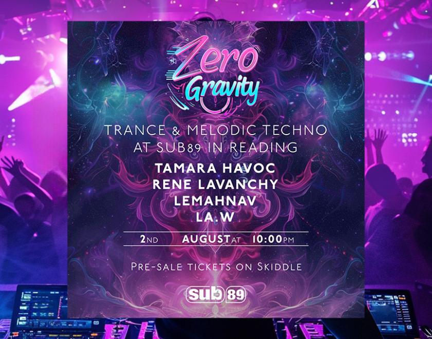 Event banner for Zero Gravity in Reading