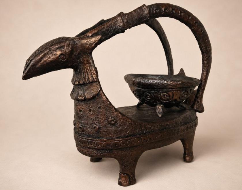 Sculpture of a horse-like bowl