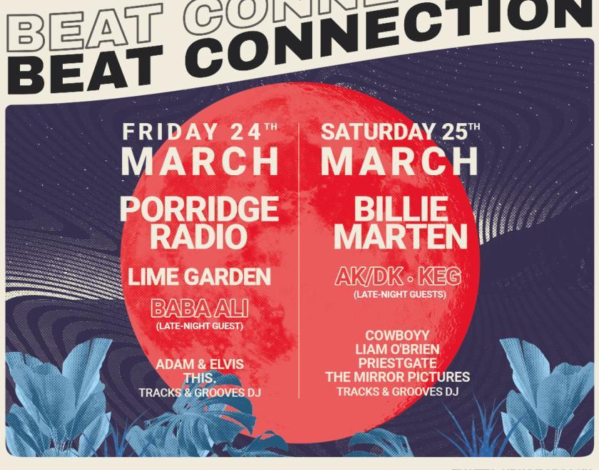 updated beat connection with the dates and band names