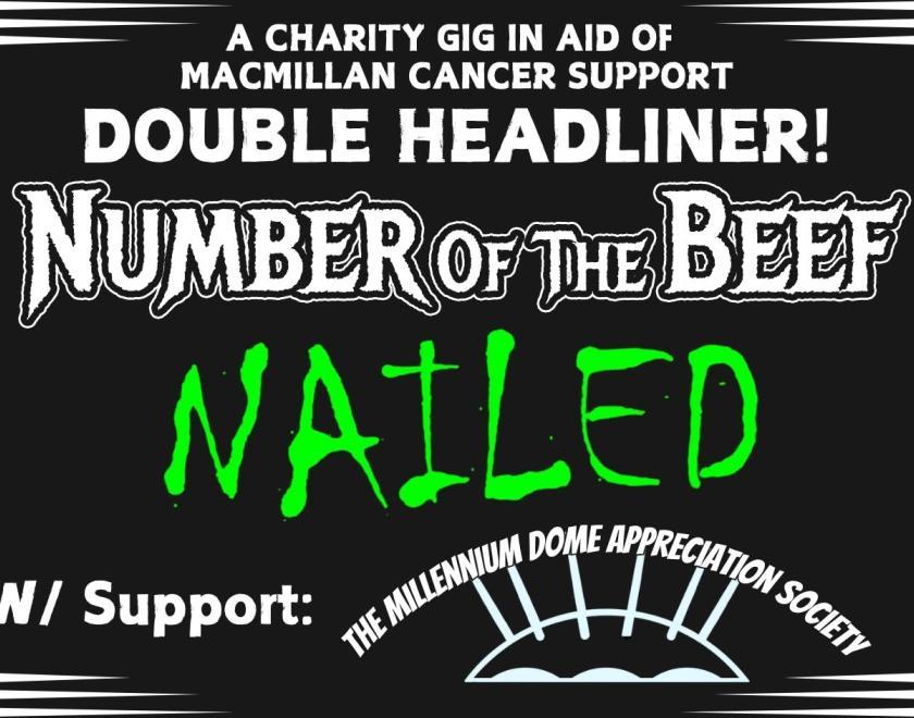 Event poster with band logos