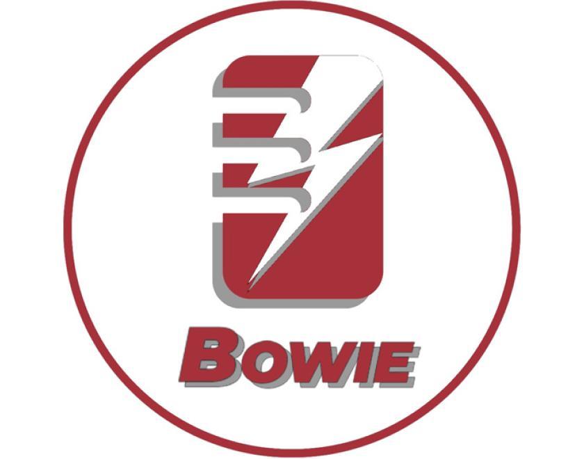 Bohemian night logo with a Bowie-style lightningh flash across it