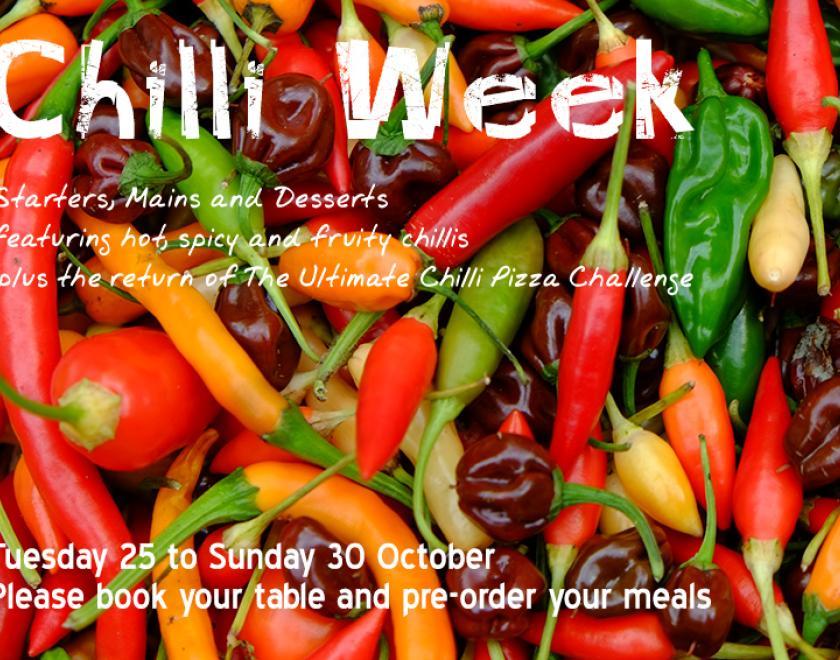 Chilli Week, 25 to 30 October at The Flowing Spring