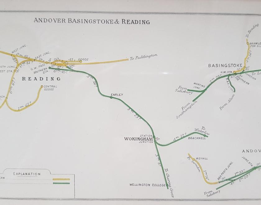 Railway Clearing House map of Reading