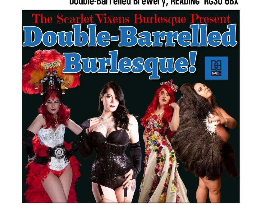 Four burlesque performers in sexy outfits