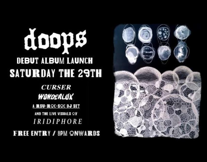 poster for doops - debut album launch party