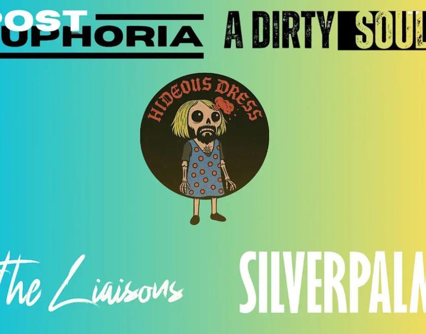 logos for the bands performing