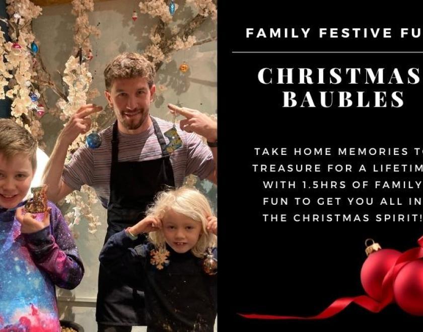 Christmas bauble decorating workshop fun Caversham Reading Berkshire 2022 family kids adults