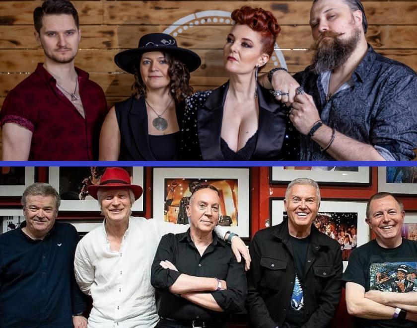 Photos of the members of Brave Rival & Backbone Blues Band 