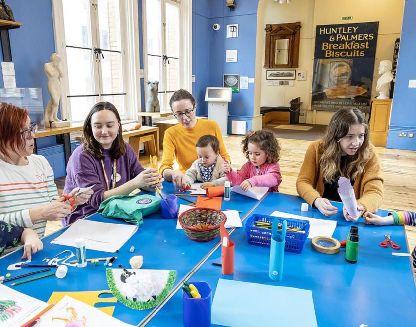 crafting at Reading Museum