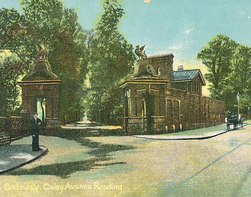The entrance to Yeomanry House - old postcard